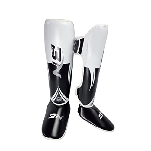Shin Guards Boxing Kickboxing boxeo en tailandia Thai Training Leg, Weiß L Erwachsener Shin Guards Boxing Kickboxing boxeo en tailandia Thai Training Leg, Weiß L Erwachsener von Milageto