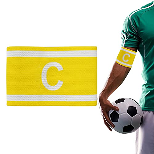 Mezeic Unisex Kapitänsbinde für Fußball, Erwachsene und Junioren Kapitän C-Armband Elastische Fußball-Kapitänsarmbänder Teamsportzubehör von Mezeic