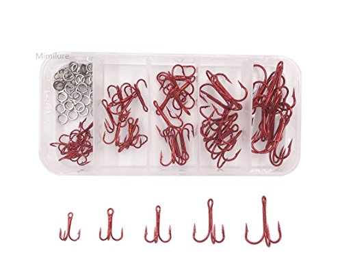 Milepet-Fishing Classic Angeln Höhen Haken Set, High Carbon Stahl, Standard Stärke, Rot, 2 #, 4 #, 6 #, 8 #, 10 #, 50 Stück Milepet-Fishing Classic Angeln Höhen Haken Set, High Carbon Stahl, Standard Stärke, Rot, 2 #, 4 #, 6 #, 8 #, 10 #, 50 Stück von Milepetus