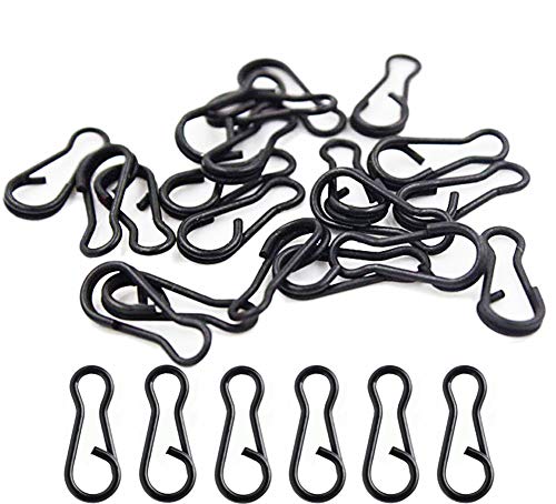 Milepetus 60pcs Schnellwechsel-Clips zum Karpfenangeln, Angeln Drehgelenk Angeln Lock Snaps Wirbel Haken Duo-Lock Karpfen Angelgerät Wirbel Ringe Rigs Links (S(60PCS)) von Milepetus