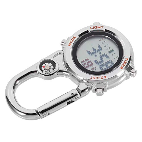 MILISTEN 1Stk Taschenuhr Karabiner Haken Stoppuhren robust Kletteruhr Outdoor Uhr zeitschaltuhren für draußen ساعة يد eine wanduhr wanduhrn Ansteckuhr Multifunktionsuhr Zinklegierung Orange von Milisten