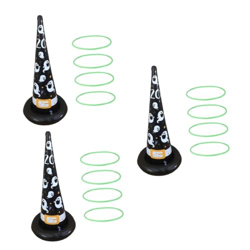 MILISTEN 3 Sätze Aufblasbare Zwinge für Halloween-Hut Süßigkeiten werfen Thema Kinderspielzeug Halloween Dekoration Outdoor-Spielset Spielzeug Halloween-Dekoration Ringspielzeug PVC von Milisten