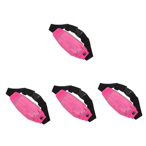 MILISTEN 4er-Packung Lauf-touchscreen-hüfttasche Lauftaschen Für Männer Gürteltasche Laufende Taillentasche Tragbare Hüfttasche Bauchtasche Atmungsaktive Hüfttasche Riementasche Rosa Nylon von Milisten