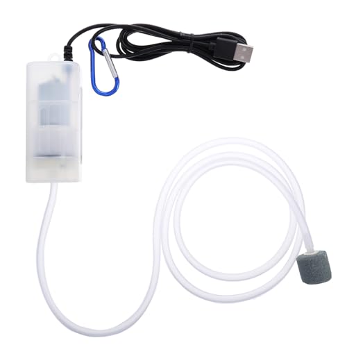 MILISTEN USB Sauerstoffpumpe Tragbare Sauerstoffpumpe Fischbecken Sauerstoffpumpe Aquatainer Mini Aquarium Sauerstoffpumpe Belüftungspumpe für Fischbecken Luftpumpe für Aquarien Abs Weiß von Milisten