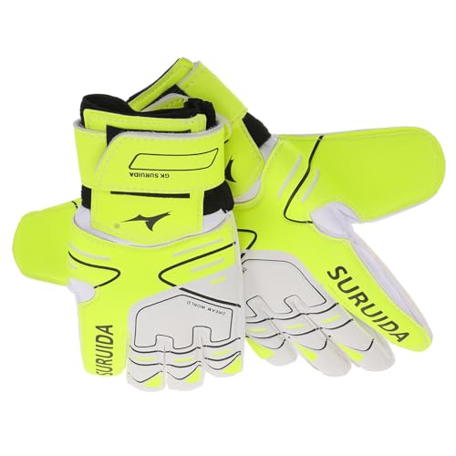 Milisten 1 Paar Fußball-Torwarthandschuhe Handschutz des Torwarts Trainingshandschutz Versorgung Mit Fußballwettbewerben Professioneller Fußballhandschuh Light Green Emulsion von Milisten