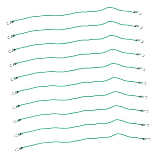 Milisten 10St Verlängerte elastische Kordel verstellbare Bungee-Seile elastische Spanngurte Elastisches Seil Gepäckfixierungsseil praktischer Gepäckfixierer Bungee Seil Doppelter Eisenhaken von Milisten