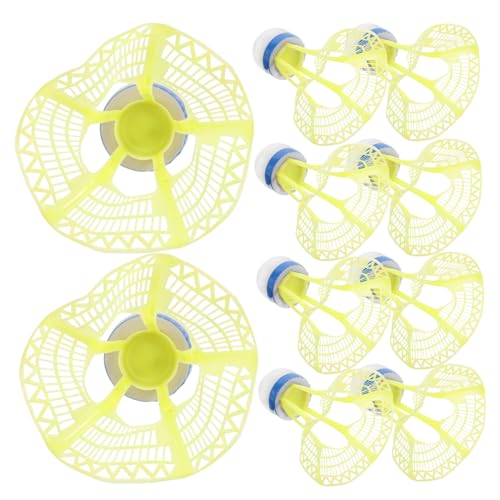 Milisten 10st Winddichtes Und Langlebiges Badminton Badminton-federbälle Aus Kunststoff Ersatz-Federball Schlägerbälle Badminton-trainingsbälle Badmintonausrüstung Plastik Light Green von Milisten