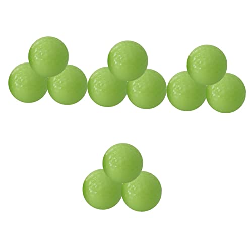 Milisten 12 STK leuchtender Golfball leuchtendes Golfen Fluoreszierende Kugeln Golfbälle Fluoreszierender Golfball Nachtsicht-Golfball Spielzeug dekorative Kugeln Golftrainingshilfen Gummi von Milisten