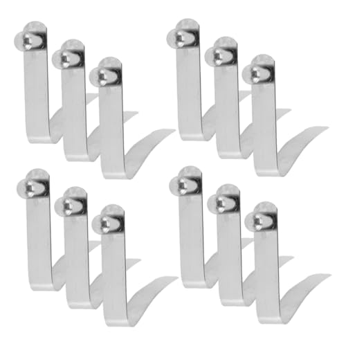 Milisten 12St Polfederclips Zeltstangen Clips Zelttuch Befestigung Zeltverbindungen Druckknopf Clips Zeltgestänge Clips Federknopfclip Frühling Gerüstteile Gerüststifte Manganstahl Silver von Milisten