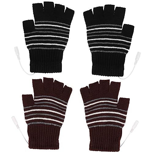Milisten 2 Paar Beheizte Handschuhe Verstellbare Thermohandschuhe Warme Winterhandschuhe Thermohandschuhe Für Outdoor Skifahren Thermohandschuhe Tragbare Warme Handschuhe Tragbare von Milisten