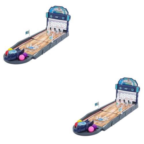 Milisten 2 Sätze Bowlingkugel Spielzeug Mini-Arcade-Spiel Spielzeug Desktop-Bowling-Spielzeug Spielzeug für Kinder interaktives Spielzeug familienspiel Outdoor-Bowling Kinder bowlen Abs von Milisten