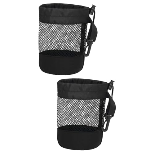 Milisten 2St Golftasche Tennistasche mit Kordelzug Golfball-Taillenhaltertasche Mesh-Tennistasche Tennis Bag Tennis zubehör Bälle Netztasche Tennistasche mit Schnallendesign Nylon Black von Milisten