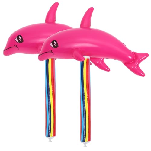 Milisten 2st Delphin-jubelstab Tiere Spielzeug Spielzeuge Geräuschmacher Geräuschemacher Parteiführer Bleiben Cheerleader-stick Partystäbe Jubelstöcke Aufblasbarer Geräuscherzeuger PVC von Milisten