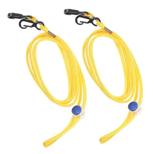 Milisten 2st Handschuhband Doppelhaken-Lanyard Handschuhe Riemen Kinderhandschuh-Lanyard Skihandschuh-lanyards Lanyards Für Ausweise Lanyard Mit Clip Lanyard Für Skihandschuh Nylon Yellow von Milisten