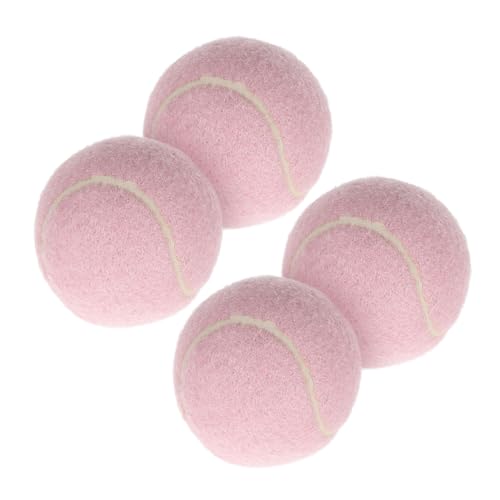 Milisten 4 Stück Tennisspielzeug Tennis Ball Balltennisbälle Für Spieler Verspielte Tennisbälle Tennisball Üben Anfänger Üben Tennis Bälle Training Tennisball Tennis Für Spieler Rosa Gummi von Milisten