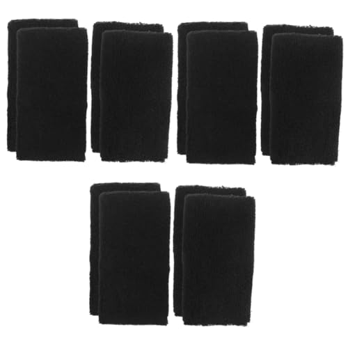 Milisten 6 Paare Sportarmbänder Aus Polycotton-Handtuch Tennisarmbänder Handgelenkbandage Zum Trainieren Handflächenschutz Schweißarmbänder Handgelenkstützband Polyester Baumwolle Black von Milisten