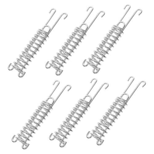 Milisten 6St Federwindseilschnalle Zeltwindseilschnalle Spannfeder für Planen Federhakenschnalle Deckelspannfeder heringe zeltzubehör Zeltschnalle Zeltseilspanner Kohlenstoffstahl Silver von Milisten