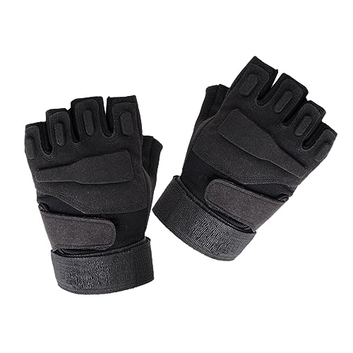 Milisten Autofahrerhandschuhe aus Stoff Halbfinger Fahrradhandschuhe stoßfester, atmungsaktiver Fahrradhandschuh Herren Fahrradhandschuhe thermohandschuhe Thermal Gloves Mens Gloves Black von Milisten