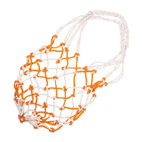 Milisten Netztasche Netztasche Outdoor Basketballkorb Ballhandtaschen Praktische Basketballtasche Fußballbehältertasche Tragbare Balltasche Einzelne Basketballtasche von Milisten