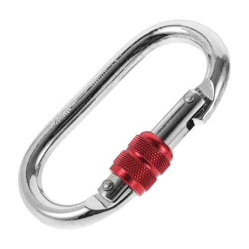 Milisten Yoga-Hängematte Robuster Campingkarabiner Karabiner mit Schraubverschluss Karabiner zum Klettern Kletterkarabiner Yoga Studio Zubehör Yoga-Karabiner Stahlkarabiner legierter Stahl von Milisten