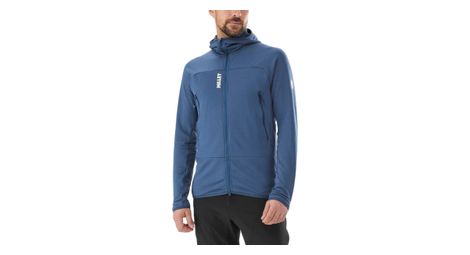 millet fusion grid hoodie fleece blau von Millet