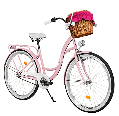 Milord. 28 Zoll 3-Gang rosa Komfort Fahrrad mit Korb und Rückenträger, Hollandrad, Damenfahrrad, Citybike, Cityrad, Retro, Vintage Milord. 28 Zoll 3-Gang rosa Komfort Fahrrad mit Korb und Rückenträger, Hollandrad, Damenfahrrad, Citybike, Cityrad, Retro, Vintage von MILORD