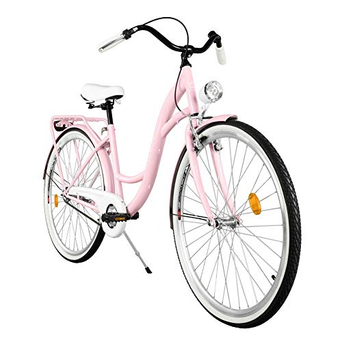 Milord. Komfort Fahrrad mit Gepäckträger, Hollandrad, Damenfahrrad, 1-Gang, Rosa, 26 Zoll Milord. Komfort Fahrrad mit Gepäckträger, Hollandrad, Damenfahrrad, 1-Gang, Rosa, 26 Zoll von MILORD