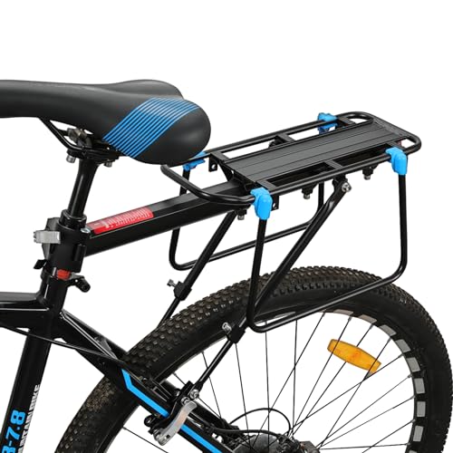 Fahrrad Gepäckträger Einstellbare Aluminiumlegierung mit Reflektor für 24-29 Zoll MTB, Schnellverschluss und Montage,Maximalbelastung 50kg Fahrrad Gepäckträger Einstellbare Aluminiumlegierung mit Reflektor für 24-29 Zoll MTB, Schnellverschluss und Montage,Maximalbelastung 50kg von Mimoke