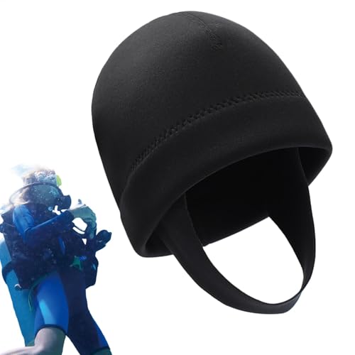 Diving Hood, Cold Water Gear, Surfing Thermal Hat, Multipurpose Diving Gears, Elastic Thermals Surfing Hats, S 48-50cm, M 51-54cm, L 55-58cm, 2mm Caps Headgear for Adult von Mimoqk