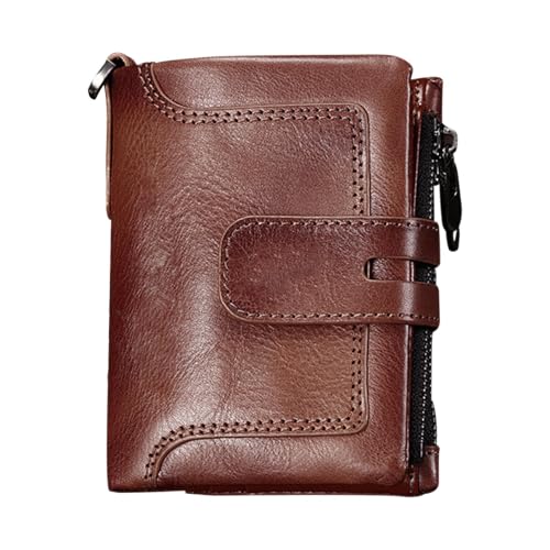 Men's Credit Card Wallet, Zipper Wallet for Men, Buckle Wallet with Chain, Cowhide Leather Wallet, Credit Card Wallet Zipper Wallet Buckle Wallet Chain Cowhide Leather Wallet Stylish Wallet for Men von Mimoqk