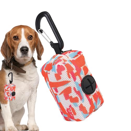 Mimoqk Dog Poop Bag Holder, 9x5.5x4.5cm, Pet Waste Bag Dispenser, Poop Bag Holder with Carabiner, Convenient Travel and Walking Accessory, Outdoor Use, Orange/Purple Mimoqk Dog Poop Bag Holder, 9x5.5x4.5cm, Pet Waste Bag Dispenser, Poop Bag Holder with Carabiner, Convenient Travel and Walking Accessory, Outdoor Use, Orange/Purple von Mimoqk
