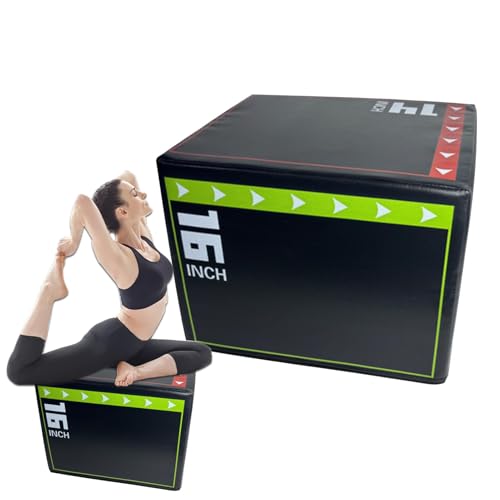 Mimoqk Jumping Box für Training, rutschfest, stoßfest, Plyometric Box, Sturdy Jumping, Wear-Resistant Fitness Equipment, für Home & Gym Workouts und mehr von Mimoqk