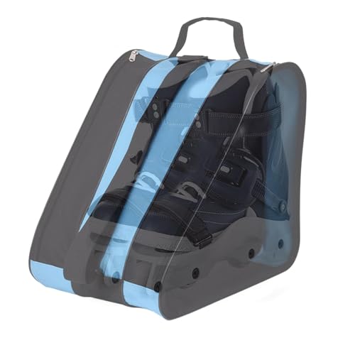 Schlittschuhtragetasche, Eiskunstlaufschuhtasche, Zubehör für Rollschuhe, modische Schlittschuhe, verstellbare Schlittschuhtasche, Blau 20x39x38cm/7,87x15,35x14 von Mimoqk