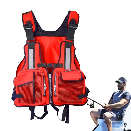 Throwable Flotation Device - Fishing Life Vest With Reflective Strips, Ideal Floatation Jacket For Paddle Boarding, Kayaking, Boating, And Fishing Water Vest For Fishing - Reflective Floatation Device von Mimoqk