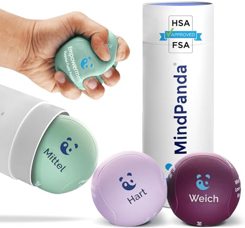 MindPanda Geist & Körper Gel-Stressball für Erwachsene – Handtherapie Anti Stress Bälle Quetschbälle mit drei Dichten – Angst und Stressabbau – Griffstärkender Handtrainer, Fingertrainer MindPanda Geist & Körper Gel-Stressball für Erwachsene – Handtherapie Anti Stress Bälle Quetschbälle mit drei Dichten – Angst und Stressabbau – Griffstärkender Handtrainer, Fingertrainer von MindPanda