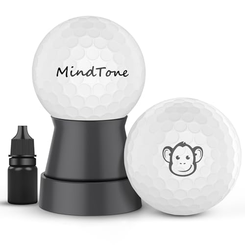 Golfball-Stempel mit nachfüllbarer Permanenttinte – Golfball-Stempel-Marker zur Identifizierung von Golfbällen – Golfzubehör, wiederverwendbares Golfball-Markierungswerkzeug, tolles Geschenk für von MindTone