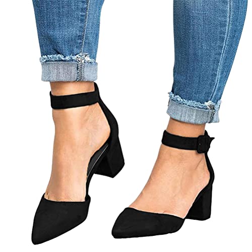 Minetom Blockabsatz Pumps Riemchen Damenschuhe Frühjahr Business Plateau Ballerinas Elegant Schuhe Mit Absatz Für Damen Sommer Spitzenschuhe Geschlossene Bequeme Niedrig Absatzpumps A Schwarz 38 EU Minetom Blockabsatz Pumps Riemchen Damenschuhe Frühjahr Business Plateau Ballerinas Elegant Schuhe Mit Absatz Für Damen Sommer Spitzenschuhe Geschlossene Bequeme Niedrig Absatzpumps A Schwarz 38 EU von Minetom