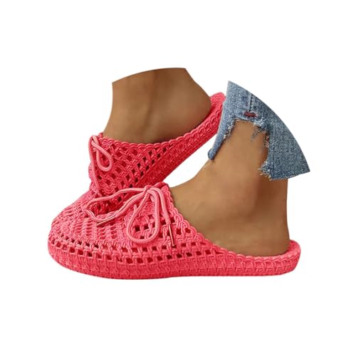 Minetom Damen Atmungsaktiv Mesh Hausschuhe Sommer Hohl Latschen Gartenschuhe Badeschuhe Strand Aqua Slippers Flach Sohle Pantoffeln A Rot 41 EU Minetom Damen Atmungsaktiv Mesh Hausschuhe Sommer Hohl Latschen Gartenschuhe Badeschuhe Strand Aqua Slippers Flach Sohle Pantoffeln A Rot 41 EU von Minetom