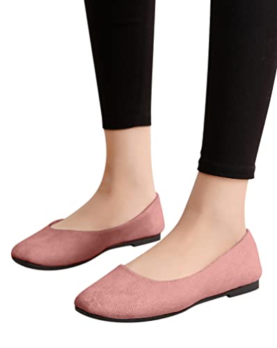Minetom Damen Ballerinas Slip On Leichte Atmungsaktiv Freizeitschuhe Halbschuhe Slippers Frauen Bequeme Businessschuhe Büro Flache Schuhe Rosa 40 EU Minetom Damen Ballerinas Slip On Leichte Atmungsaktiv Freizeitschuhe Halbschuhe Slippers Frauen Bequeme Businessschuhe Büro Flache Schuhe Rosa 40 EU von Minetom