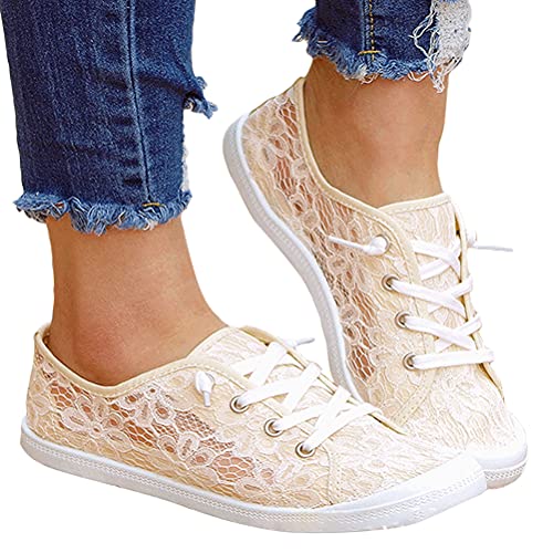Minetom Damen Freizeit Studenten Segeltuchschuhe Flache Schuhe Schnüren Atmungsaktiv Sport Schuhe Spitzen Up Plateauschuhe A Aprikose 42 EU Minetom Damen Freizeit Studenten Segeltuchschuhe Flache Schuhe Schnüren Atmungsaktiv Sport Schuhe Spitzen Up Plateauschuhe A Aprikose 42 EU von Minetom