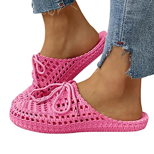 Minetom Damen Hausschuhe Atmungsaktiv Mesh Hausschuhe Sommer Hohl Latschen Badeschuhe Strand Slippers Flach Sohle Pantoffeln A Rosa Rot 38 EU Minetom Damen Hausschuhe Atmungsaktiv Mesh Hausschuhe Sommer Hohl Latschen Badeschuhe Strand Slippers Flach Sohle Pantoffeln A Rosa Rot 38 EU von Minetom