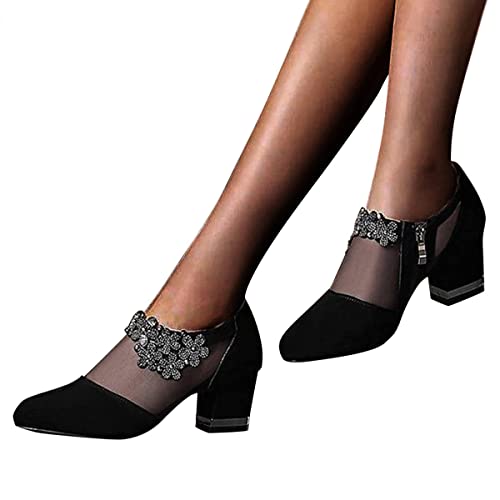 Minetom Damen Hohle Mesh Stiefeletten Retro Blume Strass Geschlossene mit Blockabsatz Modische Netz Damenschuhe Bootsschuhe Freizeitschuhe Partyschuhe Lateinische Tanzschuhe A2 Schwarz 39 EU Minetom Damen Hohle Mesh Stiefeletten Retro Blume Strass Geschlossene mit Blockabsatz Modische Netz Damenschuhe Bootsschuhe Freizeitschuhe Partyschuhe Lateinische Tanzschuhe A2 Schwarz 39 EU von Minetom