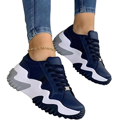 Minetom Damen Laufschuhe Turnschuhe Schnürer Sportschuhe Sneaker Fitnessschuhe Bequeme Sneakers Schuhe Outdoor Sports Tennis Schuhe A Marine 40 EU Minetom Damen Laufschuhe Turnschuhe Schnürer Sportschuhe Sneaker Fitnessschuhe Bequeme Sneakers Schuhe Outdoor Sports Tennis Schuhe A Marine 40 EU von Minetom