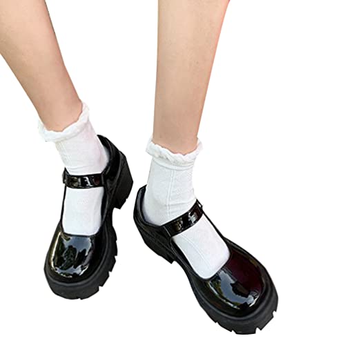 Minetom Damen Mädchen Klobige Plattform Mary Jane Schuhe Schnallenriemen Retro Runder Zeh Plattform Pumps Chunky Lackleder Party Kleid Schuhe Schwarz Glänzend 43 EU Minetom Damen Mädchen Klobige Plattform Mary Jane Schuhe Schnallenriemen Retro Runder Zeh Plattform Pumps Chunky Lackleder Party Kleid Schuhe Schwarz Glänzend 43 EU von Minetom