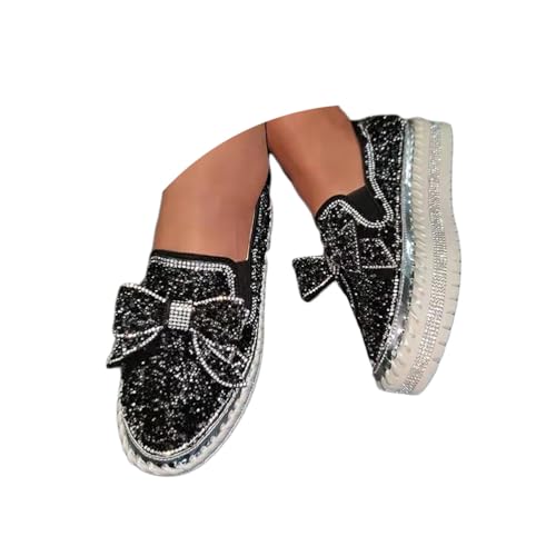 Minetom Damen Pailletten Sneakers Flache Low Strass Sneaker Glitzer Loafers Turnschuhe Outdoor Freizeitschuhe Laufschuhe Schuhe Slip On Walkingschuhe Slipper B Schwarz 42 EU Minetom Damen Pailletten Sneakers Flache Low Strass Sneaker Glitzer Loafers Turnschuhe Outdoor Freizeitschuhe Laufschuhe Schuhe Slip On Walkingschuhe Slipper B Schwarz 42 EU von Minetom