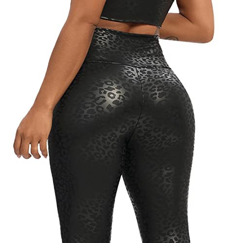 Minetom Damen Sexy Hohe Taille Skinny Elastisch Kunstleder Leggings PU Leder Hose Leopard Druck Slim Fit Sporthose Lederhosen A Schwarz L Minetom Damen Sexy Hohe Taille Skinny Elastisch Kunstleder Leggings PU Leder Hose Leopard Druck Slim Fit Sporthose Lederhosen A Schwarz L von Minetom
