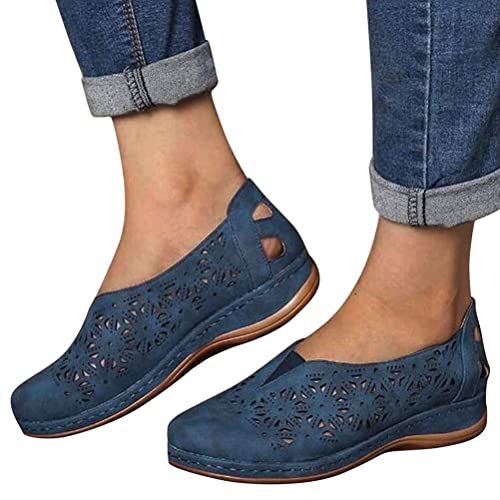 Minetom Damen Slipper Flache Atmungsaktive Cutouts Römersandalen Modische Geschlossene Slippers Frauen Low Top Halbschuhe Slip On Bootsschuhe Schlupfschuhe Lässige Damenschuhe B Blau 40 EU Minetom Damen Slipper Flache Atmungsaktive Cutouts Römersandalen Modische Geschlossene Slippers Frauen Low Top Halbschuhe Slip On Bootsschuhe Schlupfschuhe Lässige Damenschuhe B Blau 40 EU von Minetom