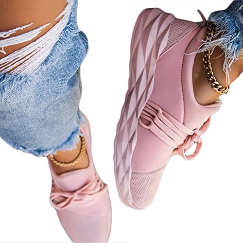 Minetom Damen Sneaker Atmungsaktiv Turnschuhe Leicht Laufschuhe Sportschuhe Freizeitschuhe A Rosa 41 EU Minetom Damen Sneaker Atmungsaktiv Turnschuhe Leicht Laufschuhe Sportschuhe Freizeitschuhe A Rosa 41 EU von Minetom