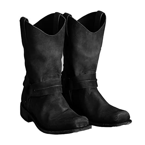 Minetom Herren Western Cowboy Stiefel Stiefeletten Reiterstiefel Vintage Combat Boots Stiefel Biker Boots Mit Blockabsat C Schwarz 45 EU Minetom Herren Western Cowboy Stiefel Stiefeletten Reiterstiefel Vintage Combat Boots Stiefel Biker Boots Mit Blockabsat C Schwarz 45 EU von Minetom