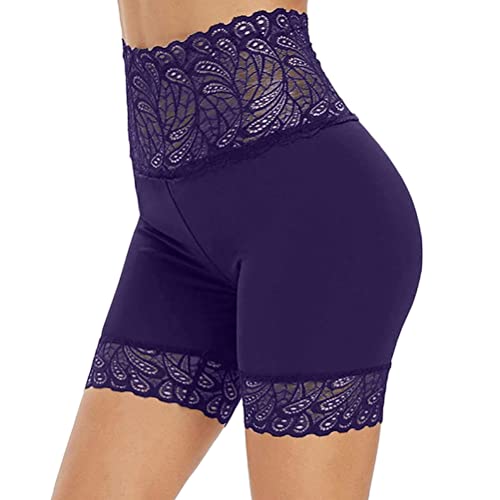 Minetom Hose Unter Kleid Damen Hosen Unter Rock Kurz Mit Spitze Chub Rub Shorts Hohe Taille Unterhose Slipshort Radlerhose Boyshort Boxershorts Unterwäsche B Violett L Minetom Hose Unter Kleid Damen Hosen Unter Rock Kurz Mit Spitze Chub Rub Shorts Hohe Taille Unterhose Slipshort Radlerhose Boyshort Boxershorts Unterwäsche B Violett L von Minetom